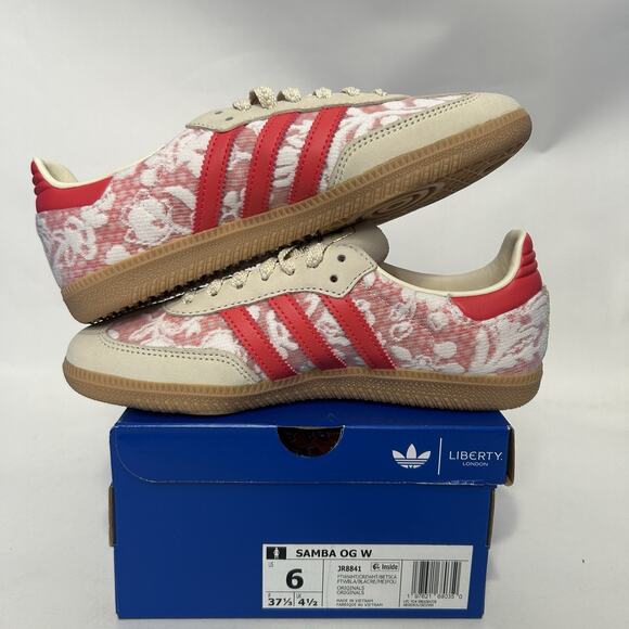 Adidas Samba OG X Liberty London - “Better Scarlet” JR8841 - Picture 3 of 6